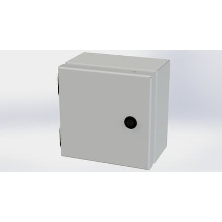 Saginaw Control & Engineering 1/4 Turn Latch Electrical Enclosures, 6 in H, 4 in D, 6 in W, NEMA 3R, 4, 12, 13, Carbon Steel SCE-606ELJLG